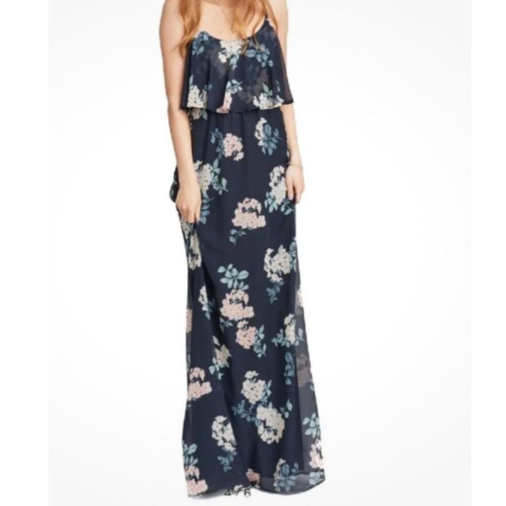 Show Me Your Mumu Caitlin Ruffle Maxi Dress Size XS
